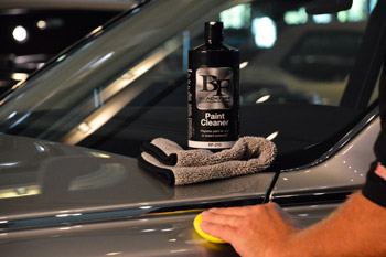 BLACKFIRE Paint Cleaner applied by hand.
