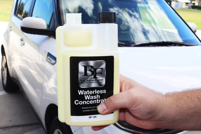 BLACKFIRE Waterless Wash Concentrate dilutes 1:48 with water